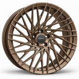 MRR F119 forged wheel in Matte Bronze, angled view showing the swept paired spokes