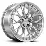 MRR F160 forged wheel in Brushed Clear, three-quarter angled view