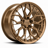 MRR F160 forged wheel in Gloss Bronze, three-quarter angled view