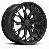 MRR F160 forged wheel in Matte Black, three-quarter angled view