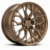 MRR F160 forged wheel in Matte Bronze, three-quarter angled view