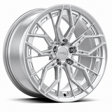 MRR F160 forged wheel in Silver, three-quarter angled view