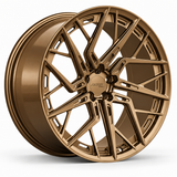 MRR F161 forged wheel in Gloss Bronze, three-quarter angled view
