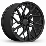 MRR F161 forged wheel in Matte Black, three-quarter angled view