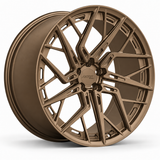 MRR F161 forged wheel in Matte Bronze, three-quarter angled view