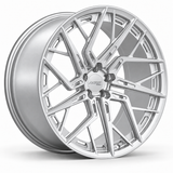 MRR F161 forged wheel in Silver, three-quarter angled view