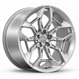 MRR F162 monoblock forged wheel, Brushed Clear, angled view