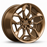 MRR F162 monoblock forged wheel, Gloss Bronze, angled view