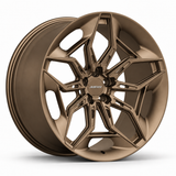 MRR F162 monoblock forged wheel, Matte Bronze, angled view