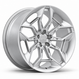 MRR F162 monoblock forged wheel, Silver, angled view