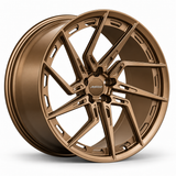 MRR F163 monoblock forged wheel, Gloss Bronze, angled view