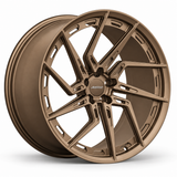 MRR F163 monoblock forged wheel, Matte Bronze, angled view