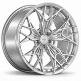 MRR F164 monoblock forged wheel, Brushed Clear, angled view