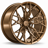 MRR F164 monoblock forged wheel, Gloss Bronze, angled view