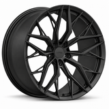 MRR F165 forged wheel in Matte Black, three-quarter view