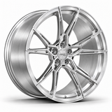 MRR F176 forged wheel in Brushed Clear, three-quarter angle