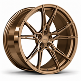 MRR F176 forged wheel in Gloss Bronze, three-quarter angle