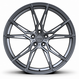 MRR F176 forged wheel in original graphite gray, straight-on front view