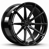 MRR F177 forged wheel in Gloss Black, three-quarter angle
