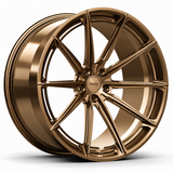 MRR F177 forged wheel in Gloss Bronze, three-quarter angle