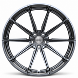 MRR F177 forged wheel in original graphite gray, straight-on front view