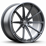 MRR F177 forged wheel in original graphite gray, three-quarter angle