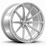 MRR F177 forged wheel in Silver, three-quarter angle