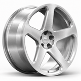 MRR F179 forged wheel in Brushed Clear finish, three-quarter angle view