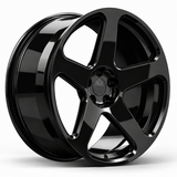 MRR F179 forged wheel in Gloss Black finish, three-quarter angle view