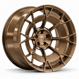 MRR F182 monoblock forged wheel, Gloss Bronze, three-quarter view