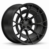 MRR F182 monoblock forged wheel, Matte Black, three-quarter view