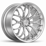 MRR F311 forged wheel in Brushed Clear, three-quarter view