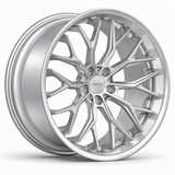 MRR F311 forged wheel in Silver, three-quarter view