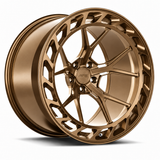 MRR F312 forged wheel in Gloss Bronze, three-quarter view