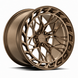 MRR F313 forged wheel in Matte Bronze, three-quarter view