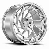 MRR F314 monoblock forged wheel, Brushed Clear, angled view