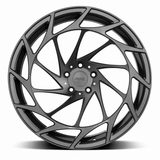 MRR F314 monoblock forged wheel, graphite gray, front view