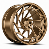 MRR F314 monoblock forged wheel, Gloss Bronze, angled view