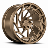 MRR F314 monoblock forged wheel, Matte Bronze, angled view