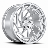 MRR F314 monoblock forged wheel, Silver, angled view
